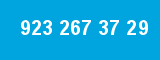 923 267 37 29 923 267 37 29